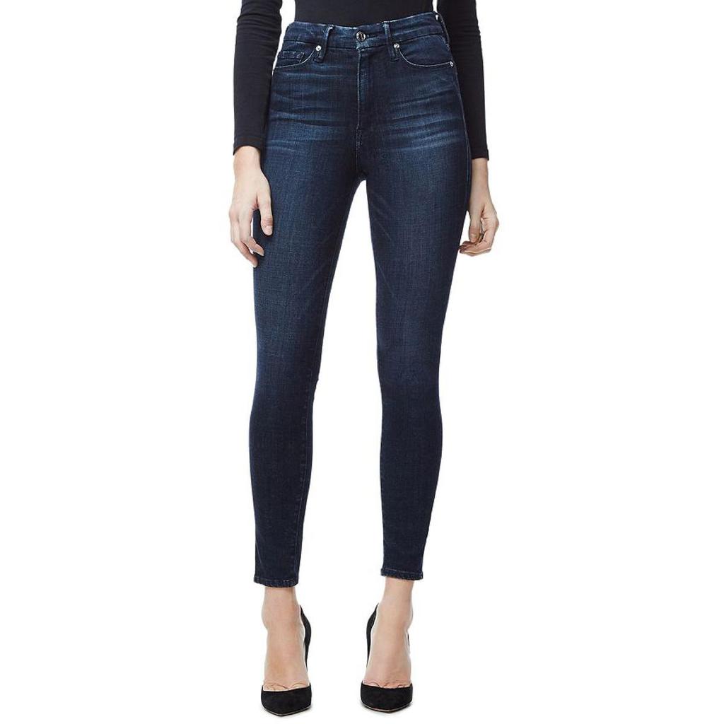 Good American Womens Denim Dark Wash Cropped Jeans商品第1张图片规格展示