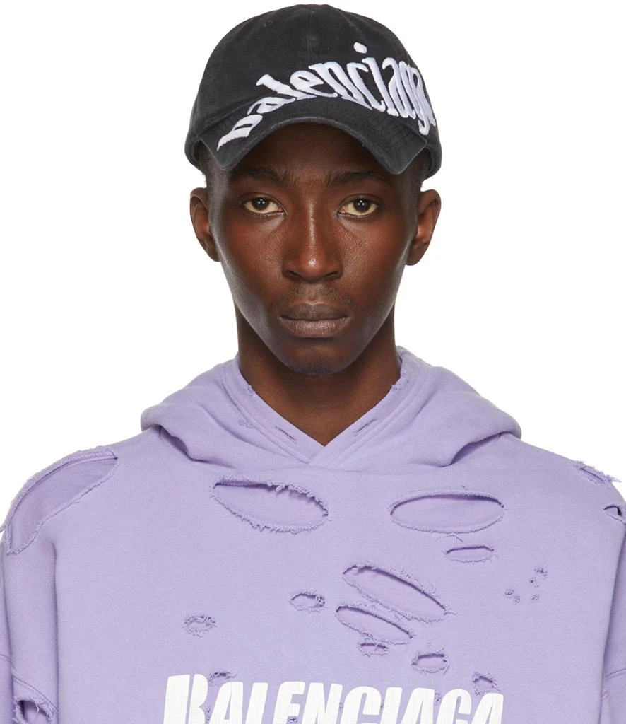 商品Balenciaga|Black Diagonal Cap,价格¥2533,第1张图片