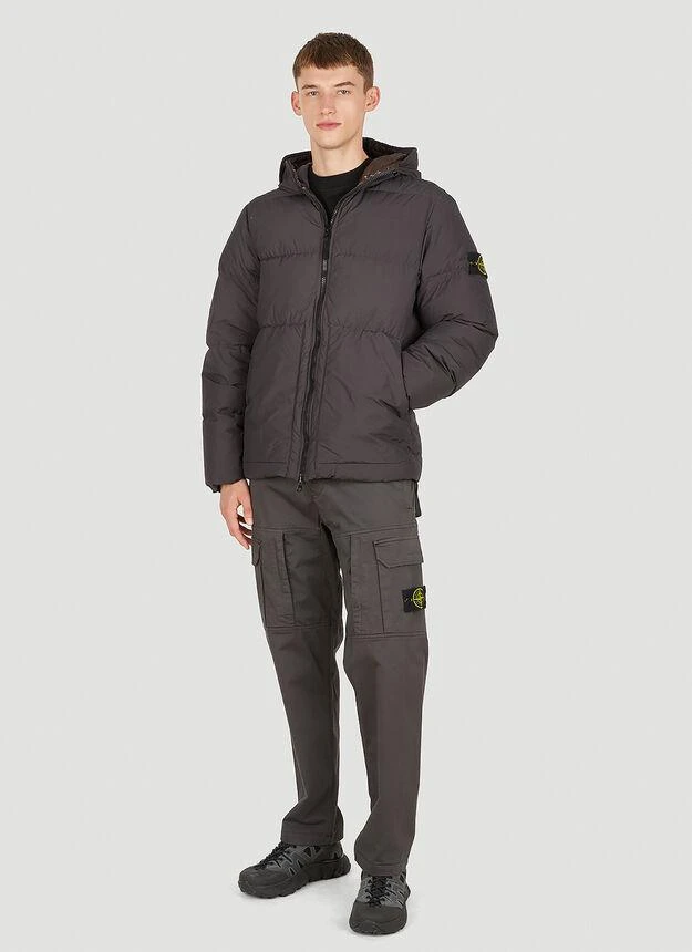 商品Stone Island|Split Hooded Puffer Jacket in Black,价格¥7683,第2张图片详细描述