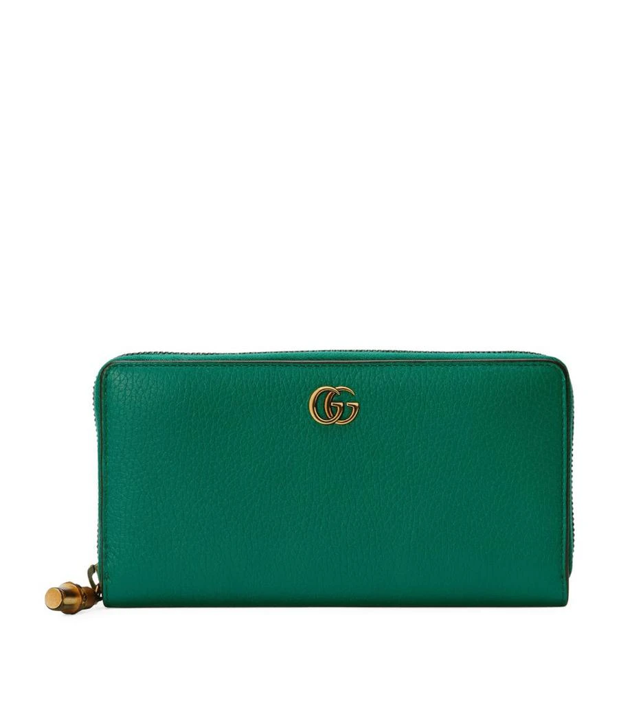 商品Gucci|Leather Double G Zip-Around Wallet,价格¥4979,第1张图片