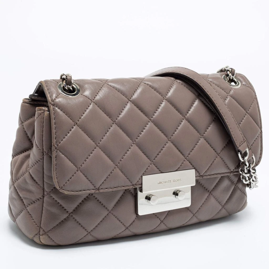 商品[二手商品] Michael Kors|Michael Kors Dark Beige Quilted Leather Sloan Shoulder Bag,价格¥807,第3张图片详细描述