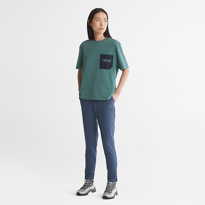 商品Timberland|TimberCHILL™ Pocket T-Shirt for Women in Teal,价格¥185,第5张图片详细描述