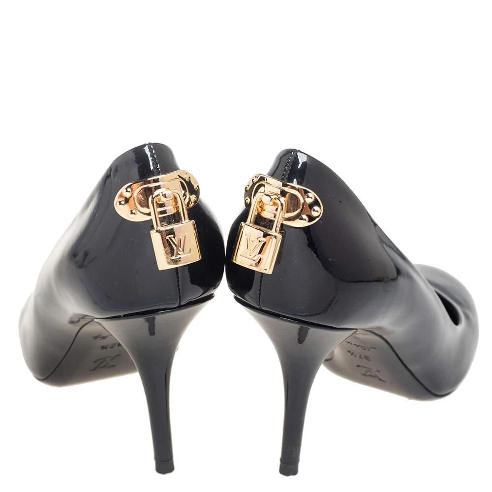 商品[二手商品] Louis Vuitton|Louis Vuitton Black Patent Leather Oh Really! Platform Pumps Size 37.5,价格¥1863,第5张图片详细描述