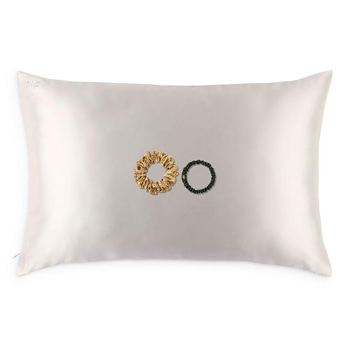 商品 Pure Silk Pillowcase and Scrunchies Gift Set 图