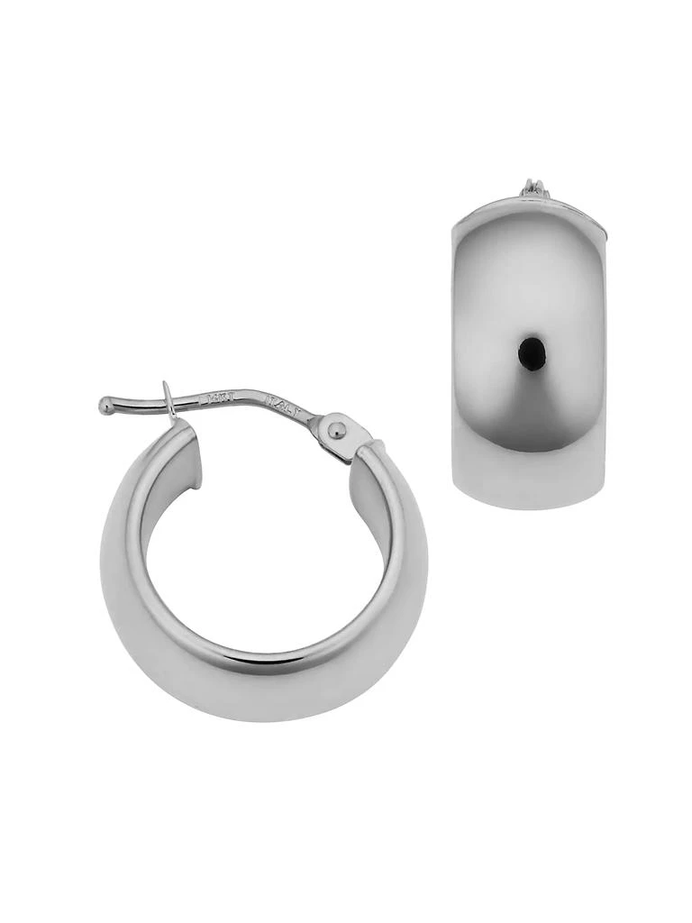 商品Oradina|14K White Gold High Society Hoops,价格¥2997,第1张图片