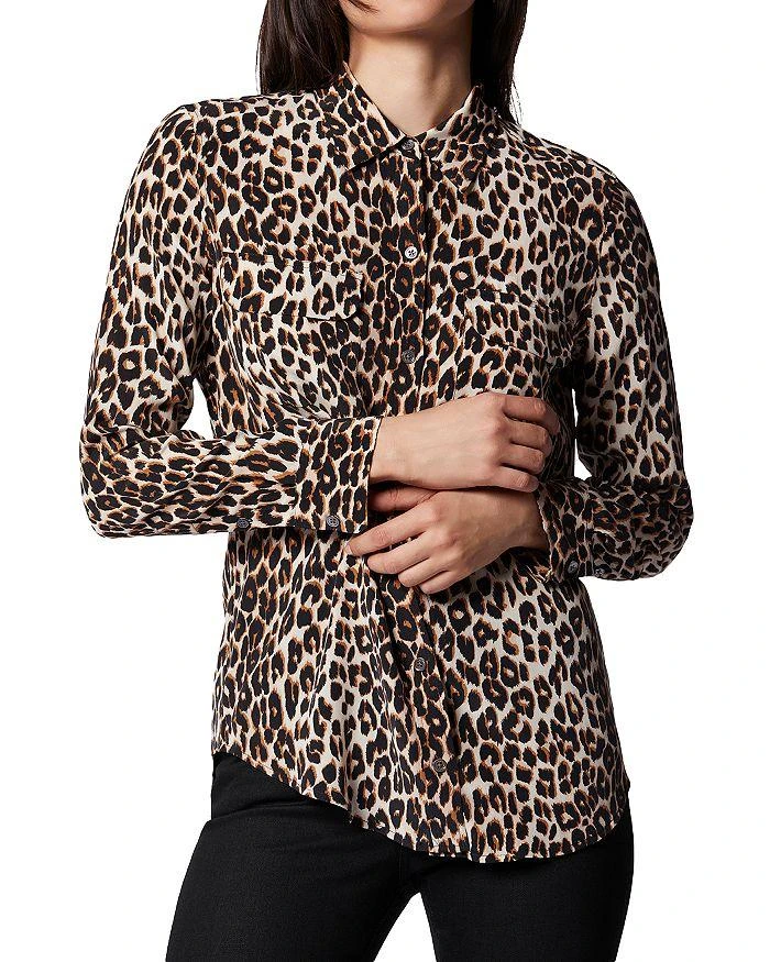 商品Equipment|Slim Signature Leopard Printed Silk Shirt,价格¥1104,第5张图片详细描述