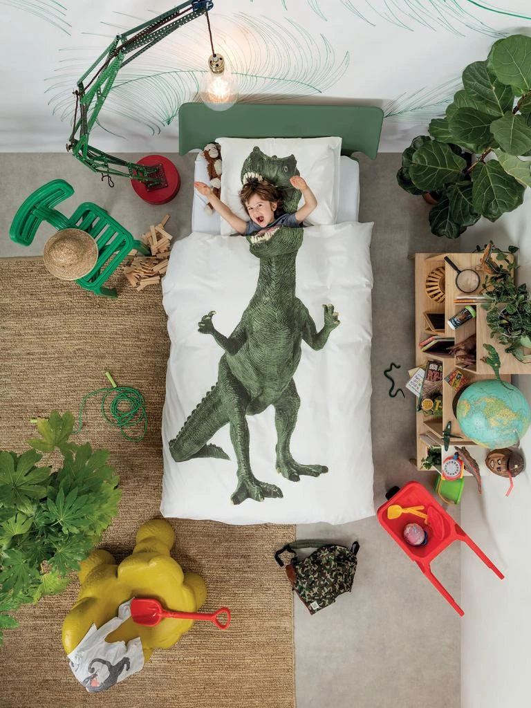 商品SNURK|Dinosaur Organic Cotton Duvet Cover Set,价格¥323,第1张图片详细描述