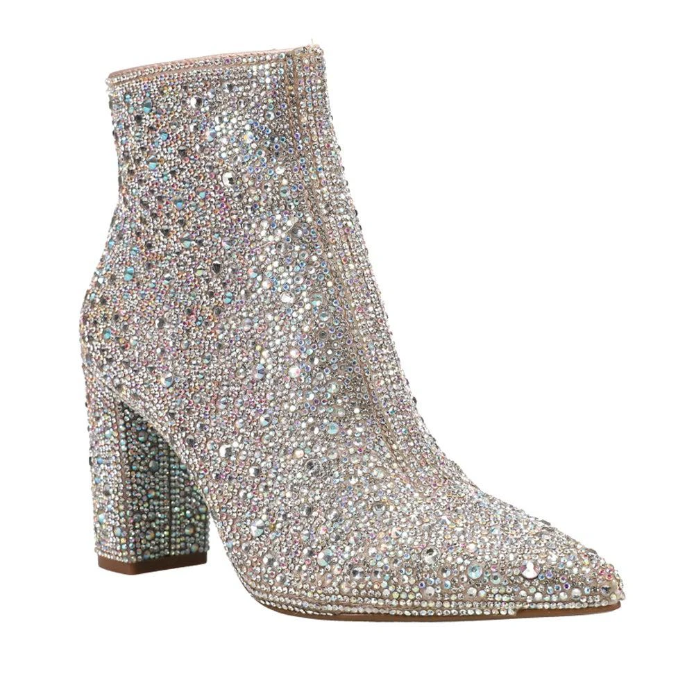 商品Betsey Johnson|Cady Rhinestone Zippered Booties,价格¥530,第2张图片详细描述