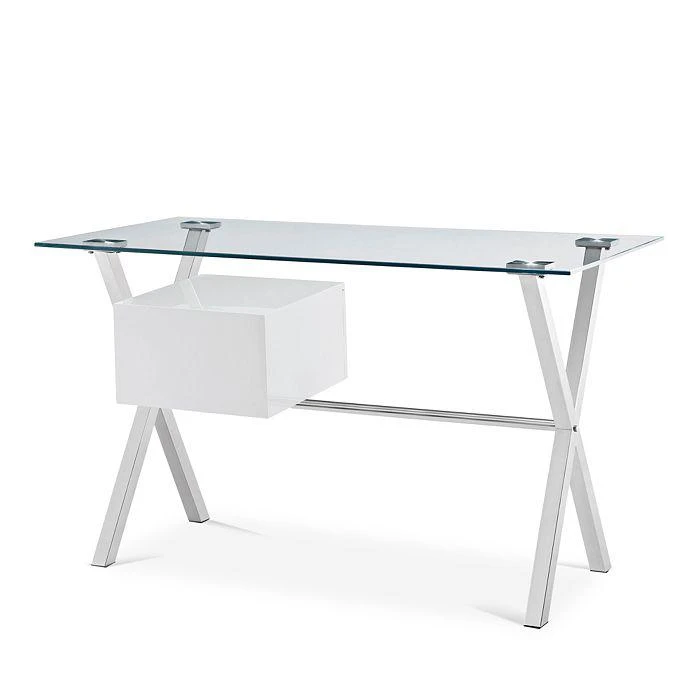 商品Modway|Stasis Glass Top Office Desk,价格¥3728,第4张图片详细描述