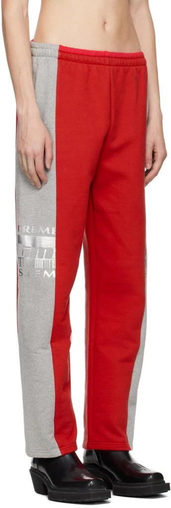 商品VTMNTS|Red & Gray 'Extreme System' Lounge Pants,价格¥3438,第2张图片详细描述