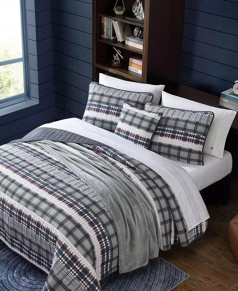 商品Nautica|CLOSEOUT! Marina Cove Cotton Reversible 4 Piece Quilt Set,价格¥1120,第5张图片详细描述
