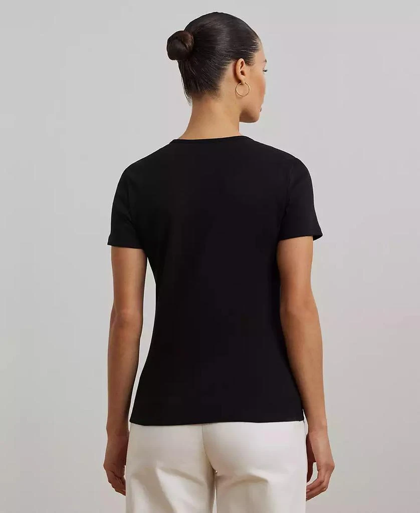 商品Ralph Lauren|Stretch Knit T-Shirt, Regular & Petite,价格¥373,第2张图片详细描述