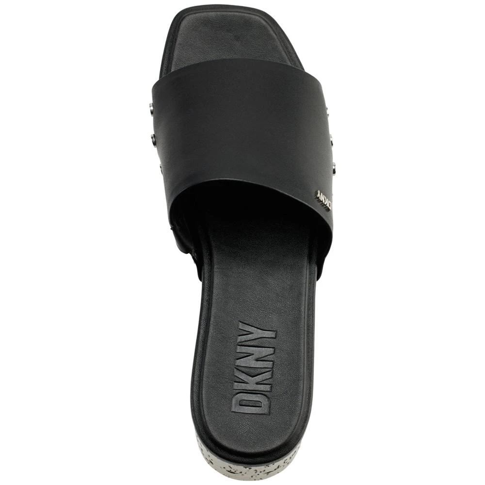 商品DKNY|Alvy Studded Platform Wedge Slide Sandals,价格¥616,第4张图片详细描述