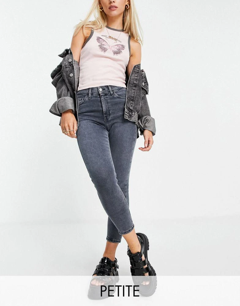 商品Topshop|Topshop Petite Jamie jeans in smoke,价格¥191,第1张图片