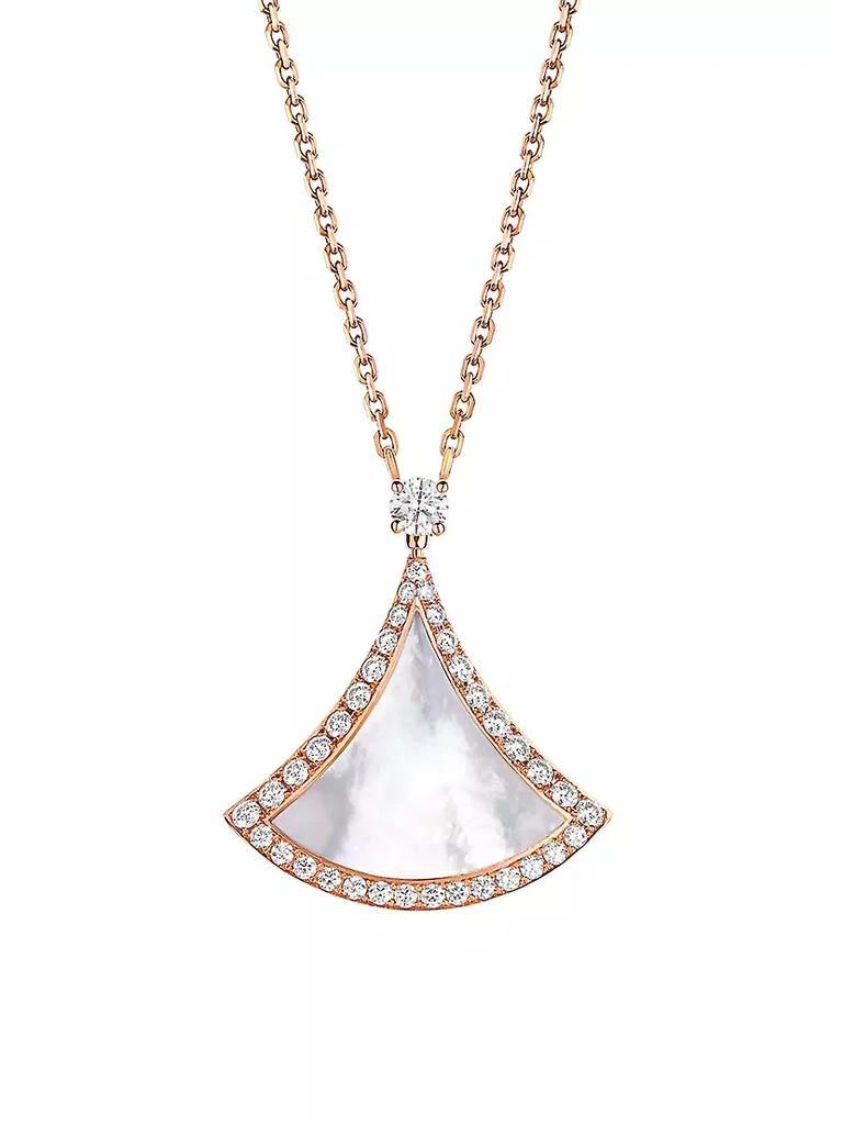 商品BVLGARI|Divas' Dream 18K Rose Gold, Mother-Of-Pearl, & Diamond Pendant Necklace,价格¥53209,第1张图片