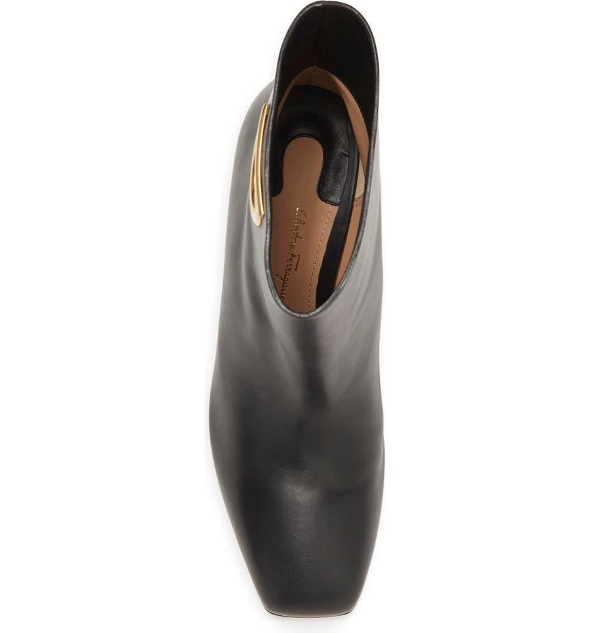 商品Salvatore Ferragamo|Albiano Block Heel Leather Bootie,价格¥5314,第4张图片详细描述