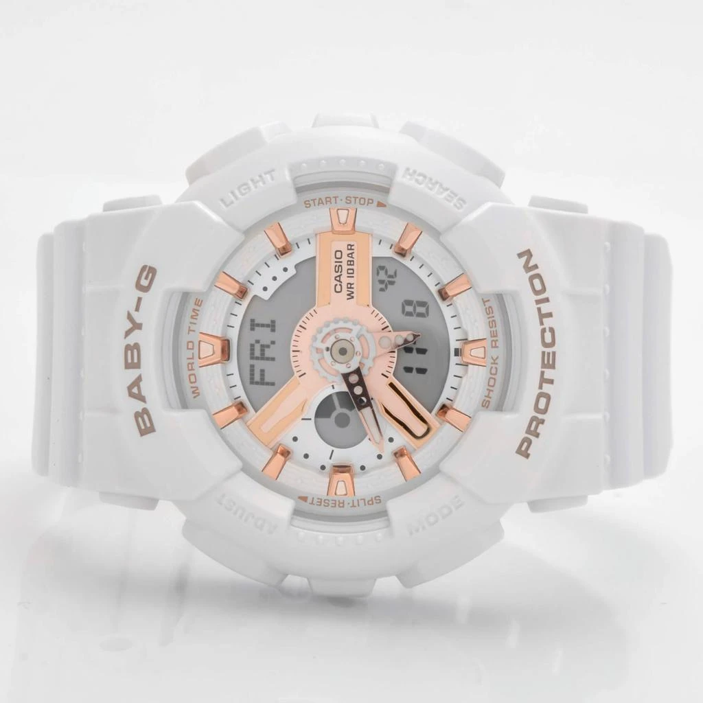 商品Casio|Casio Women's Analog-Digital Watch - Baby-G White Resin Strap | BA110RG-7A,价格¥636,第2张图片详细描述