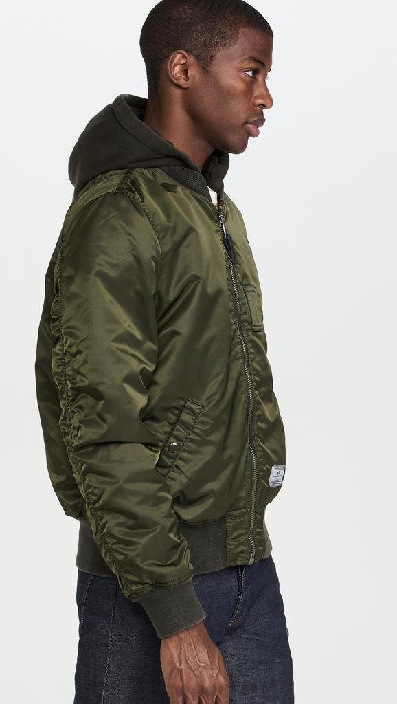 Alpha Industries Ma-1 Hooded Battlewash Flight Jacket商品第4张图片规格展示