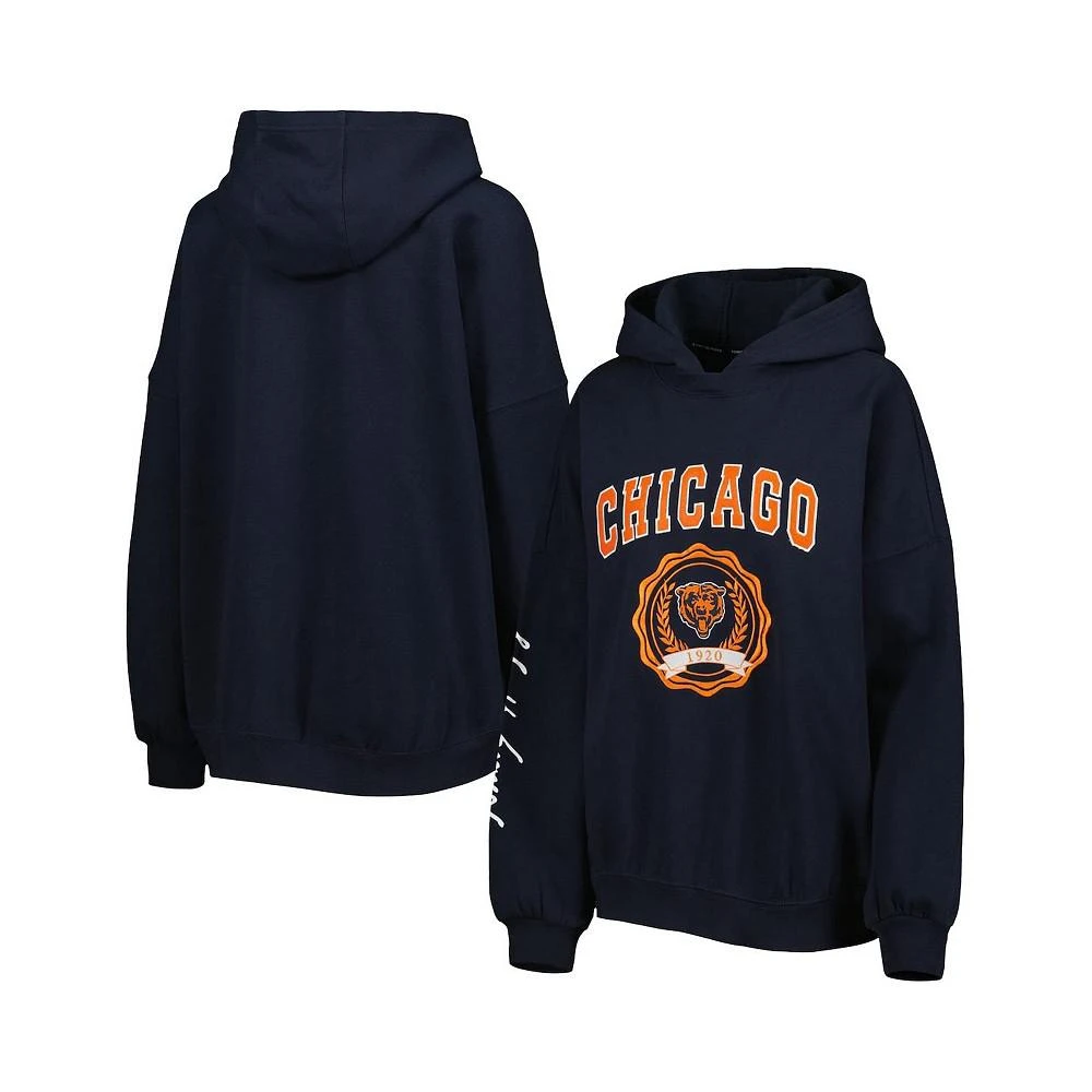 商品Tommy Hilfiger|Women's Navy Chicago Bears Becca Drop Shoulder Pullover Hoodie,价格¥505,第1张图片