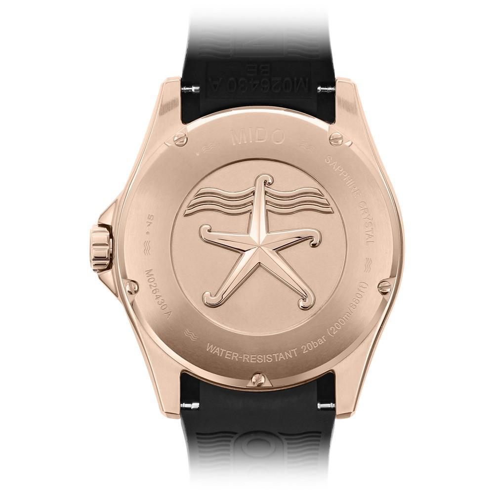 商品MIDO|Men's Swiss Automatic Ocean Star Captain V Black Rubber Strap Watch 42.5mm,价格¥7292,第5张图片详细描述