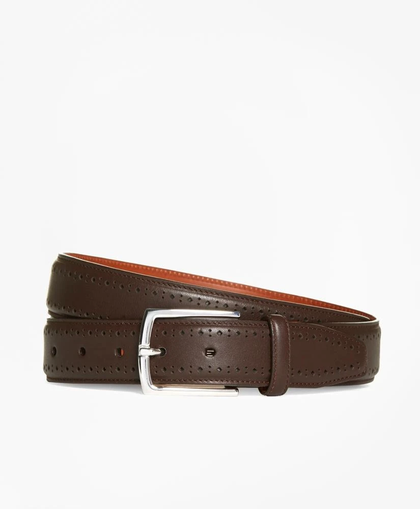 商品Brooks Brothers|Leather Perforated Belt,价格¥492,第1张图片详细描述