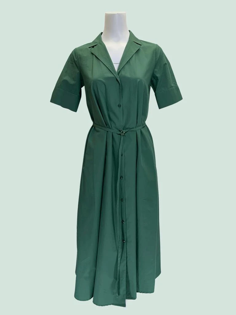 商品Ottod'Ame|Poplin Midi Chemisier Dress In Foglia,价格¥1215,第1张图片