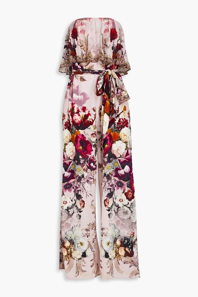 商品Camilla|Strapless printed silk crepe de chine wide-leg jumpsuit,价格¥1812,第1张图片