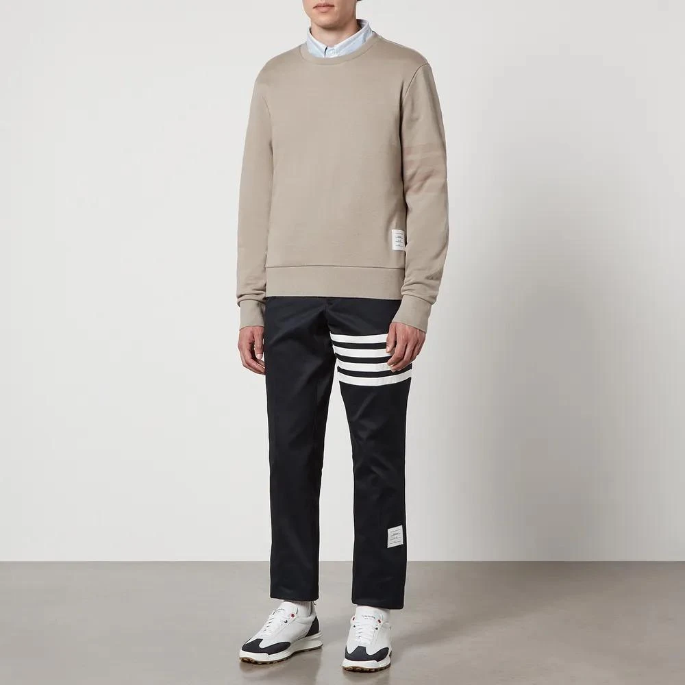 商品Thom Browne|Thom Browne Tonal 4 Bar Loopback Cotton-Jersey Sweatshirt,价格¥5291,第3张图片详细描述