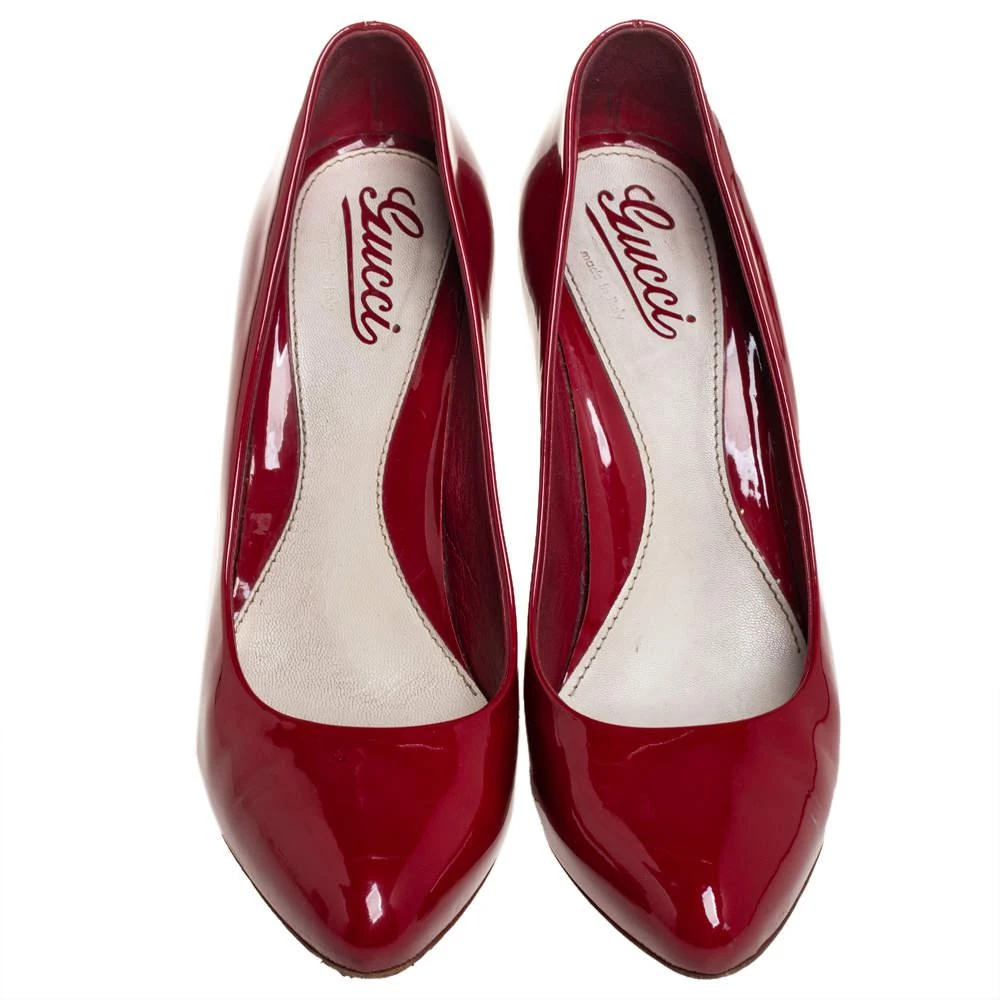 商品[二手商品] Gucci|Gucci Red Patent Leather Pumps Size 38.5,价格¥1033,第3张图片详细描述