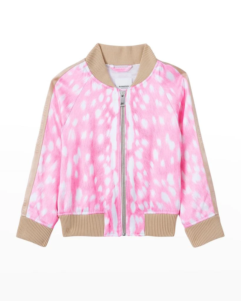 商品Burberry|Girl's Helena Deer-Print Bomber Jacket, Size 3-14,价格¥3035,第1张图片