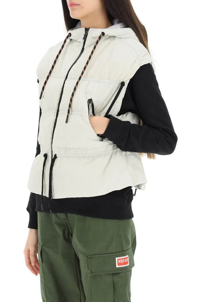 商品Herno|Herno laminar hooded down vest in light opalescent,价格¥3562,第4张图片详细描述