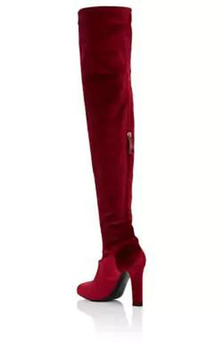 商品Alberta Ferretti|Velvet Over-The-Knee Boots,价格¥3938,第3张图片详细描述