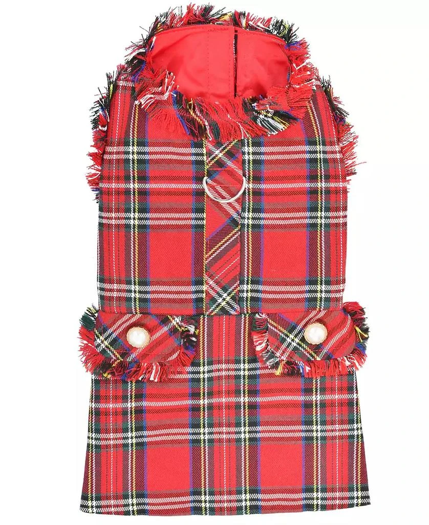 商品Macy's|Tartan Fringe Dog Dress,价格¥298,第2张图片详细描述