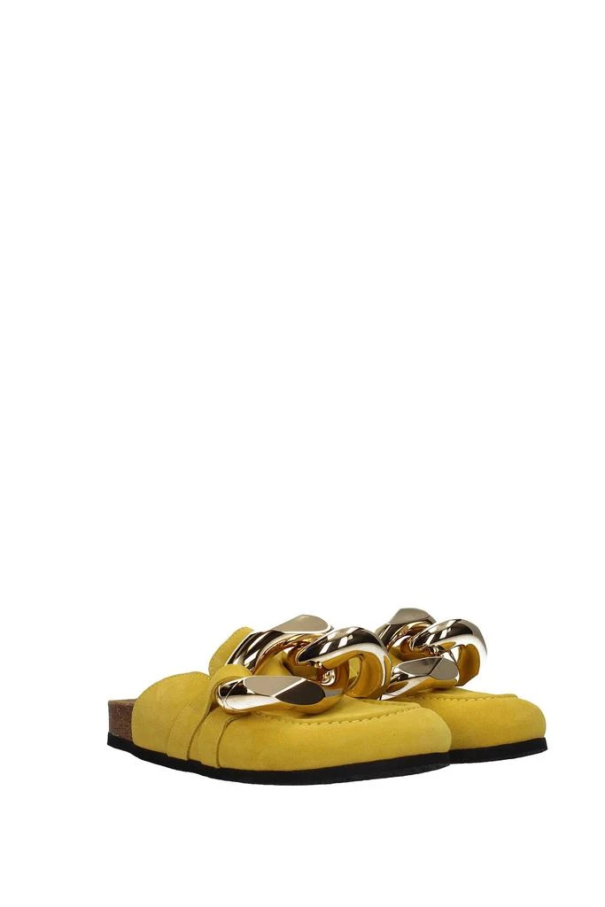 商品JW Anderson|Slippers and clogs Suede Yellow Golden Wattle,价格¥1487,第2张图片详细描述