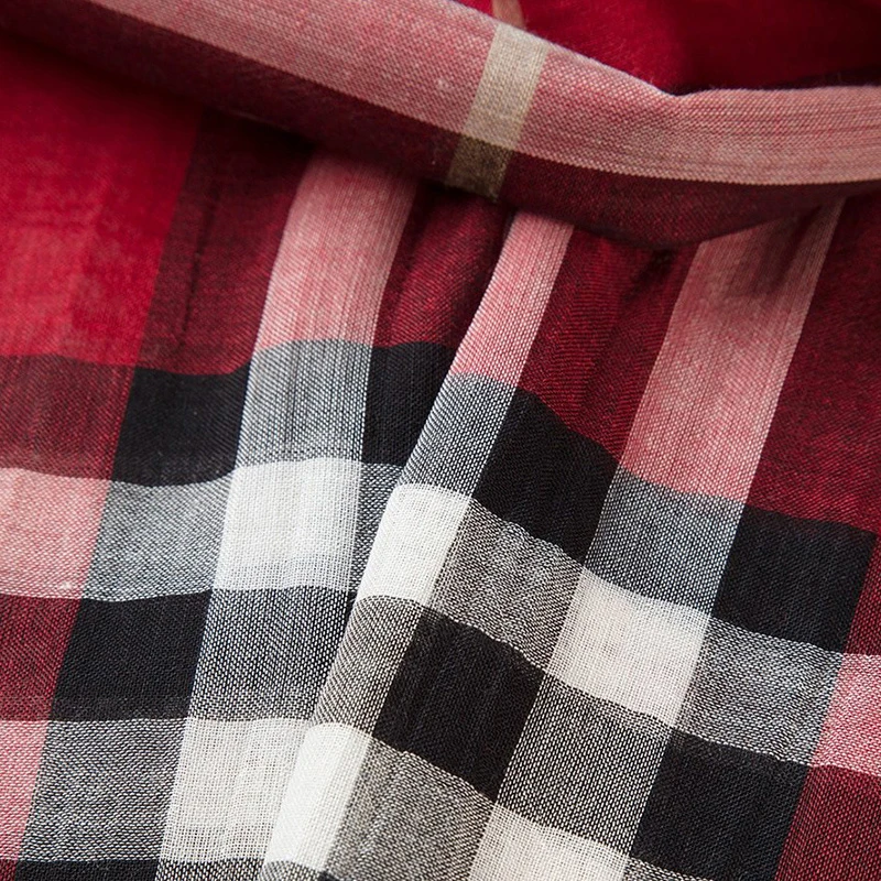 Burberry 巴宝莉 女士红色格纹轻盈混纺围巾 3954620-红色 商品