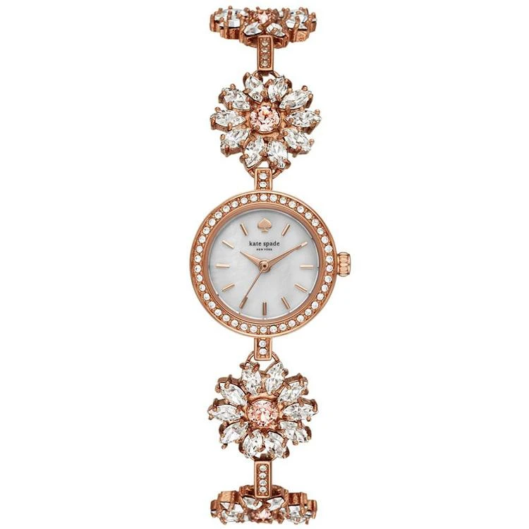 商品Kate Spade|Women's Daisy Chain Rose Gold-Tone Stainless Steel Bracelet Watch 20mm,价格¥2431,第1张图片