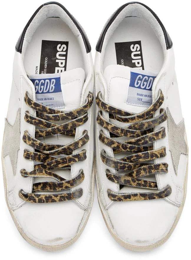 商品Golden Goose|SSENSE Exclusive White Leopard Superstar Sneakers,价格¥4570,第5张图片详细描述