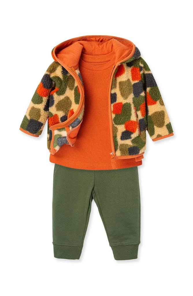 商品Little Me|Camo Faux Shearling Jacket, T-Shirt & Pants Set,价格¥122,第3张图片详细描述