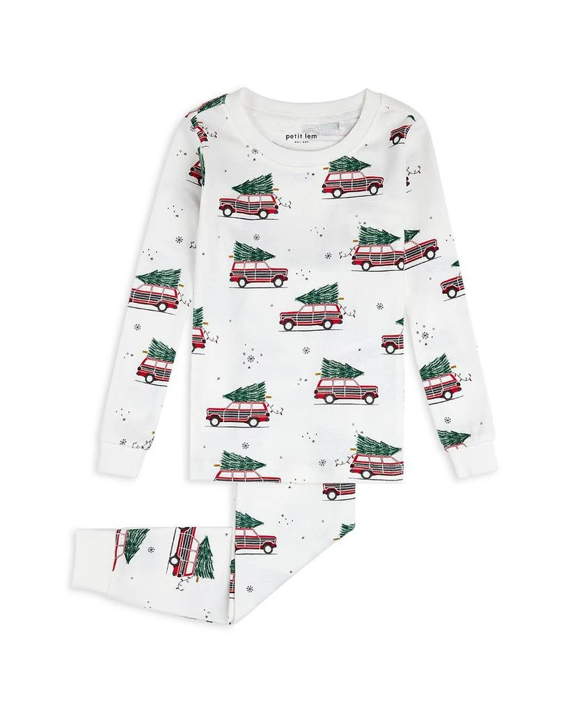 商品Petit Lem|Boys' Festive Cars Printed Long Sleeved Pajama Set - Big Kid,价格¥303,第1张图片