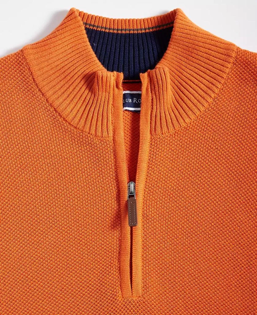 商品Club Room|Men's Quarter-Zip Textured Cotton Sweater, Created for Macy's,价格¥121,第3张图片详细描述