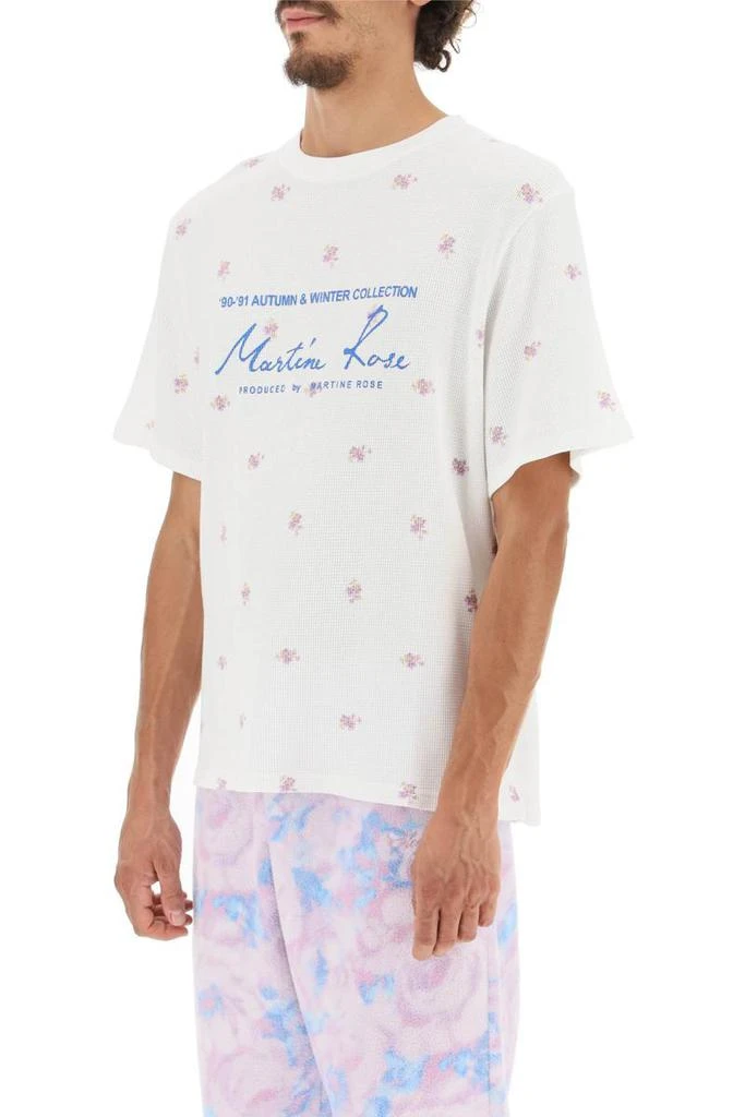 商品Martine Rose|Martine rose waffled jersey t-shirt with floral print,价格¥1261,第4张图片详细描述