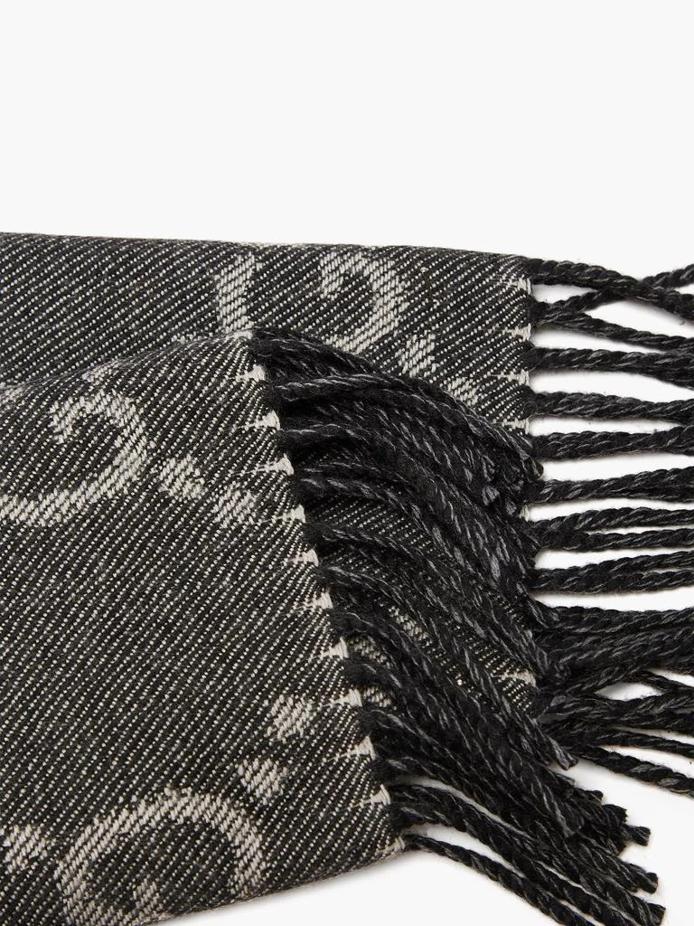 商品Gucci|GG logo-jacquard wool scarf,价格¥3654,第2张图片详细描述