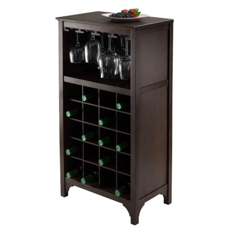 商品Hivvago|20-Bottle Wine Cabinet Espresso,价格¥1912,第2张图片详细描述