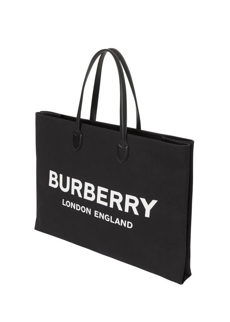 商品Burberry|Logo detail cotton blend tote,价格¥6159,第5张图片详细描述