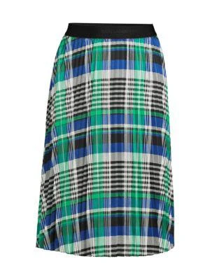 商品Karl Lagerfeld Paris|Plaid Pleated Midi Skirt,价格¥226,第3张图片详细描述