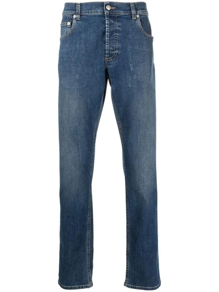 商品Alexander McQueen|ALEXANDER MCQUEEN Cotton denim jeans,价格¥3091,第1张图片