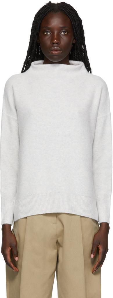 商品Vince|灰色漏斗领毛衣,价格¥3089,第1张图片