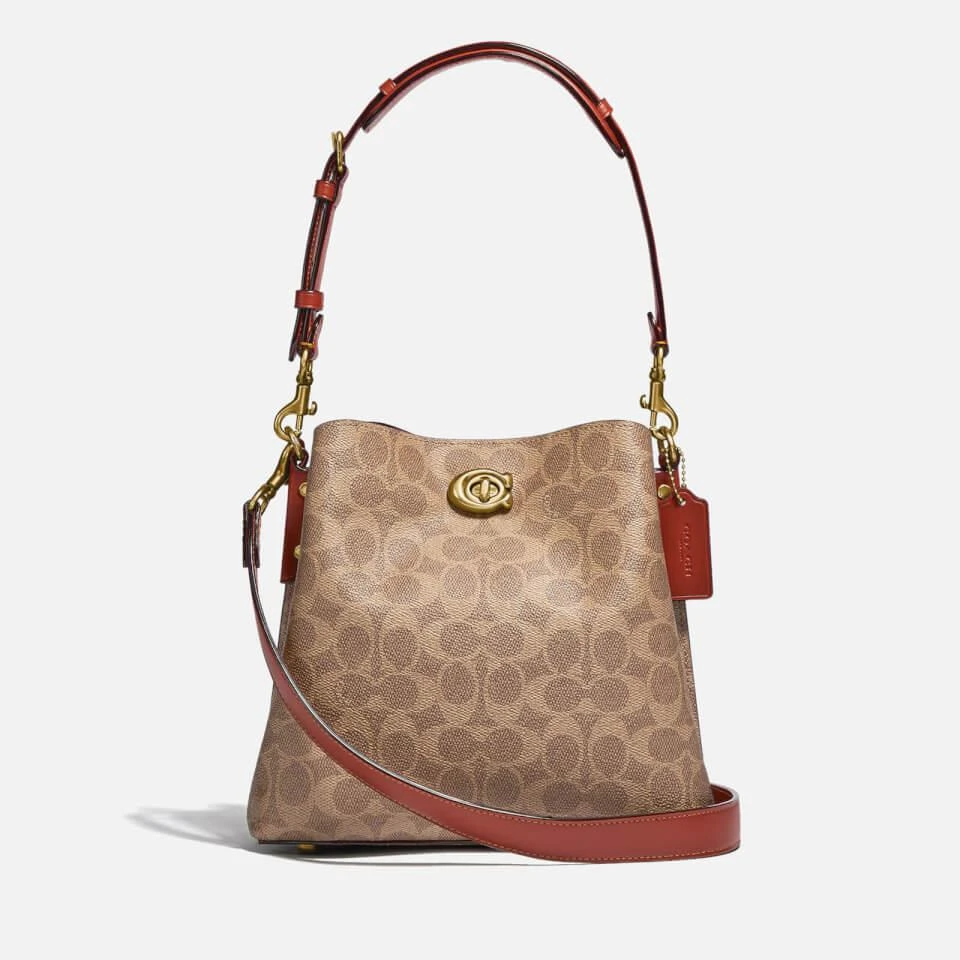 商品Coach|Coach Willow Signature Coated-Canvas Leather Bag,价格¥2043,第1张图片