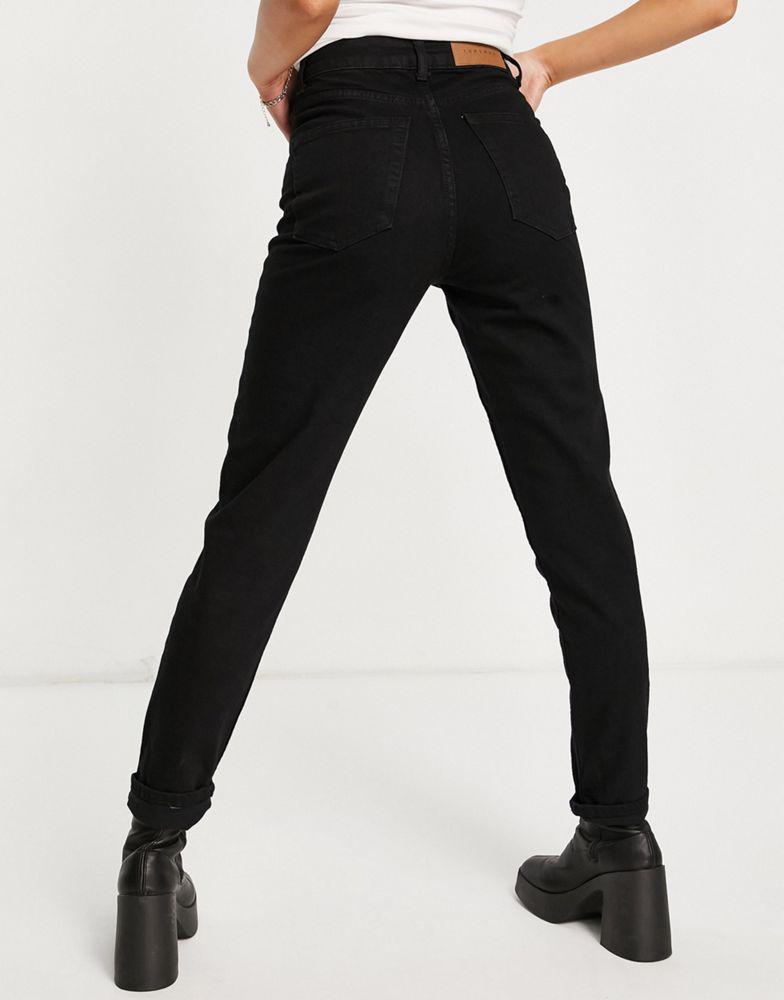 Topshop Mom jean in black商品第2张图片规格展示