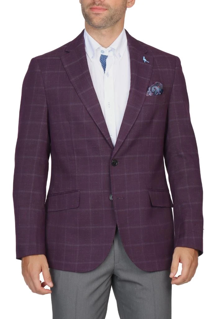 商品TailorByrd|Merlot Windowpane Sport Coat,价格¥1035,第2张图片详细描述